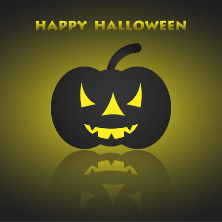 Halloween vector background with pumpkin.のイラスト素材