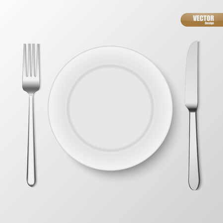 Plate knife and fork.のイラスト素材