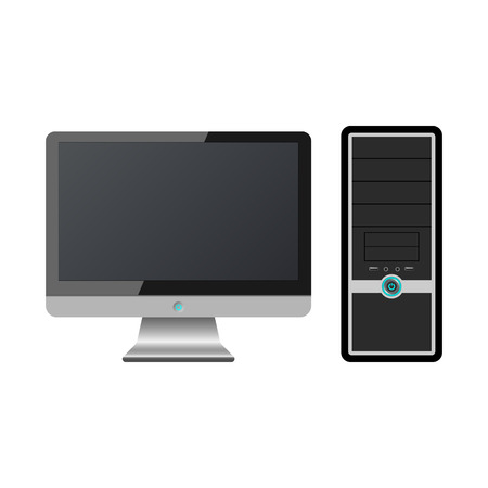 Desktop PC vectorのイラスト素材