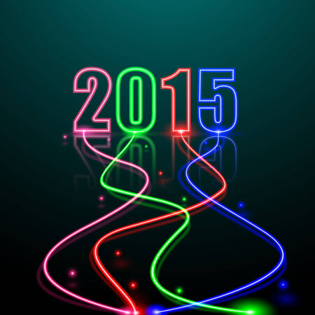 Vector colorful 2015 Happy New Year background