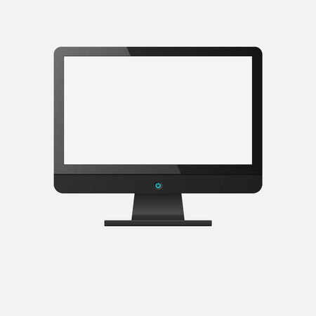 Computer Monitor Display Isolated,vectorのイラスト素材