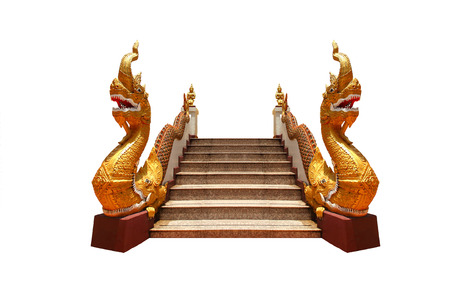 King of Nagas statue, Thai traditional style in Budhaの写真素材