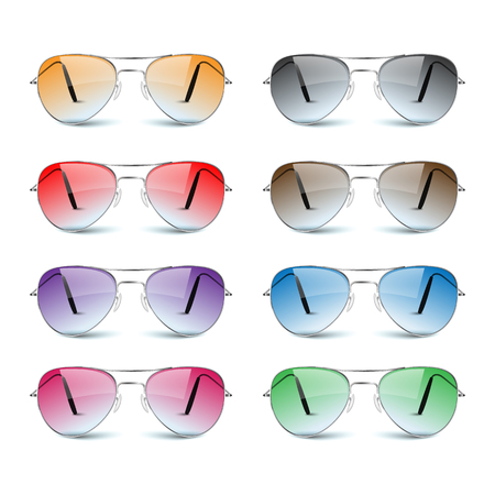 Sun glasses on white のイラスト素材