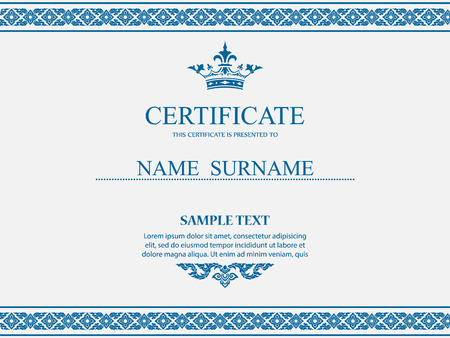 Vector certificate template.のイラスト素材
