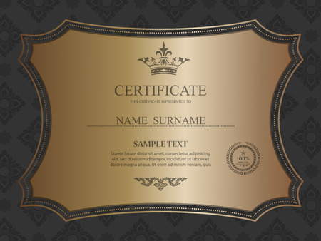 Vector certificate template.のイラスト素材