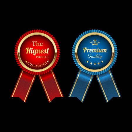 Golden labels.vectorのイラスト素材