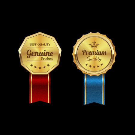 Golden labels.vectorのイラスト素材