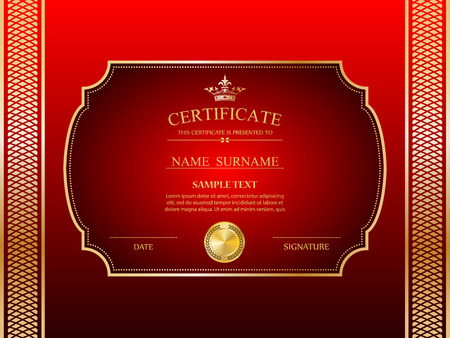 Vector certificate template.のイラスト素材