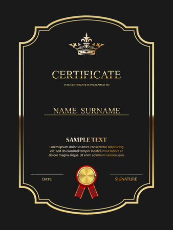 Vector certificate template.のイラスト素材