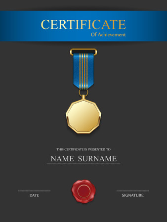Vector certificate template.のイラスト素材