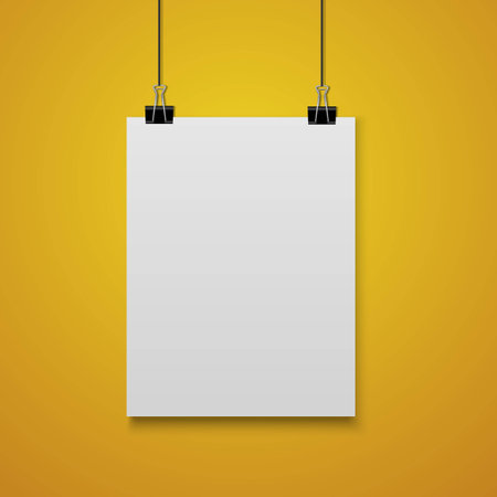 hanging paper sign.vectorのイラスト素材