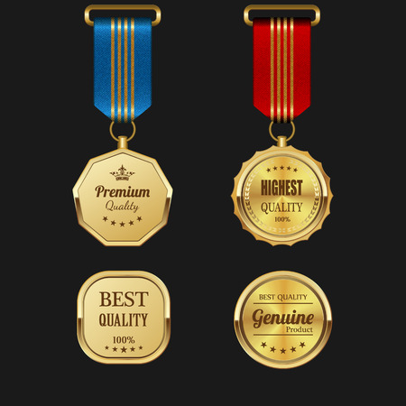 Golden labels.vectorのイラスト素材