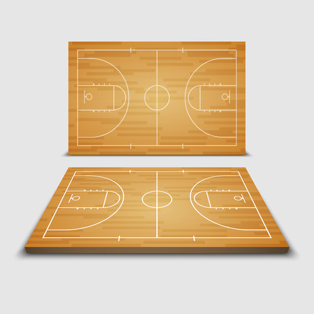Vector Basketball Field.vectorのイラスト素材