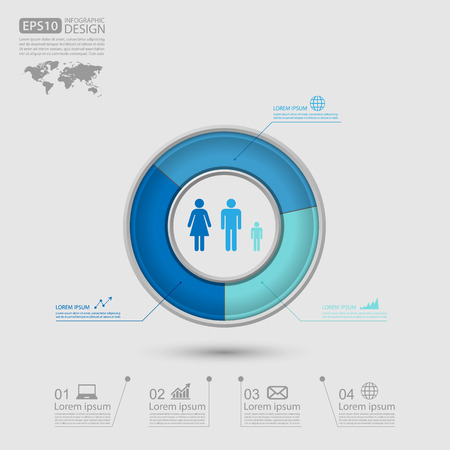 Vector circle infographic.のイラスト素材