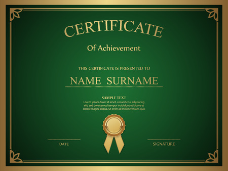 Vector certificate template.のイラスト素材