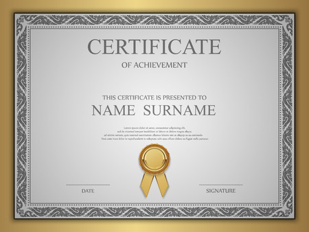 Vector certificate template.のイラスト素材