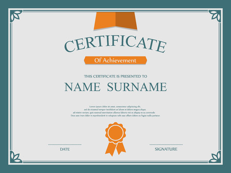 Vector certificate template.のイラスト素材