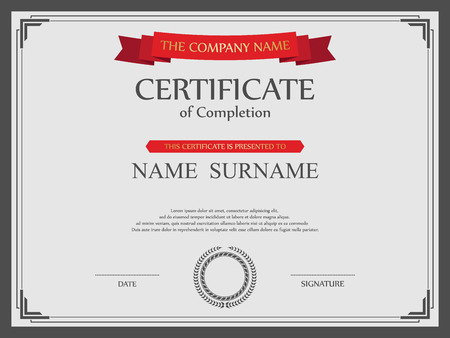 Vector certificate template.のイラスト素材