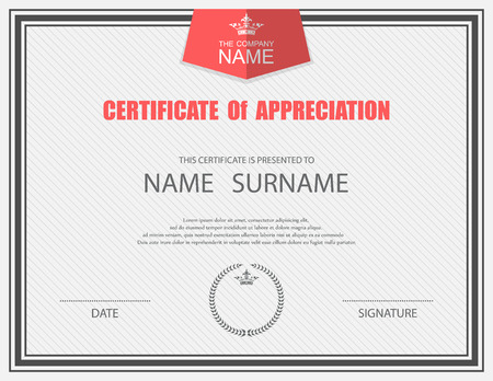 Vector certificate template.のイラスト素材