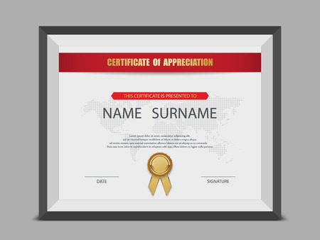 Vector certificate template,photo frameのイラスト素材