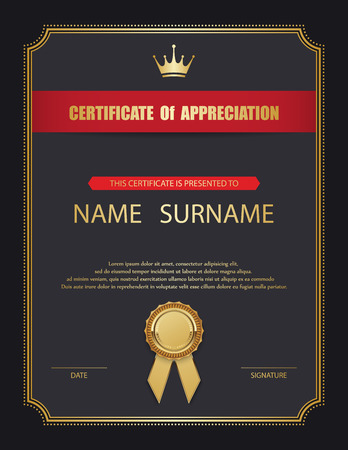 Vector certificate template.のイラスト素材