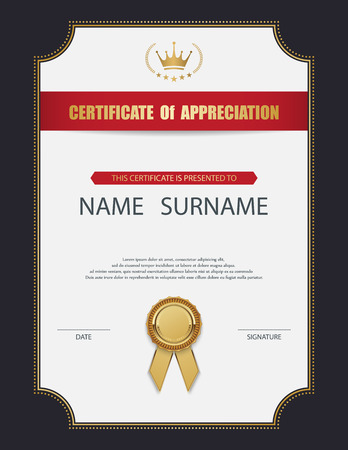 Vector certificate template.のイラスト素材