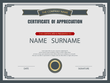 Vector certificate template.のイラスト素材