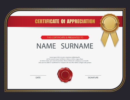 Vector certificate template.