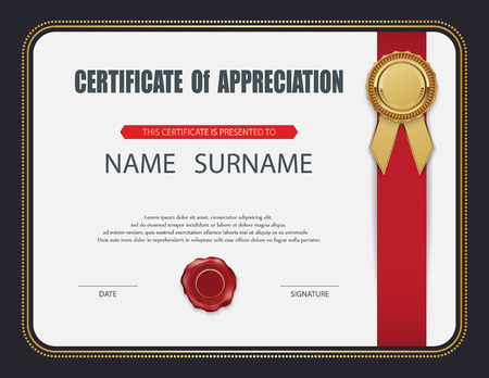Vector certificate template.のイラスト素材