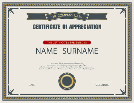 Vector certificate template.のイラスト素材