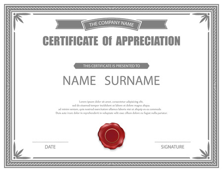 Vector certificate template.のイラスト素材