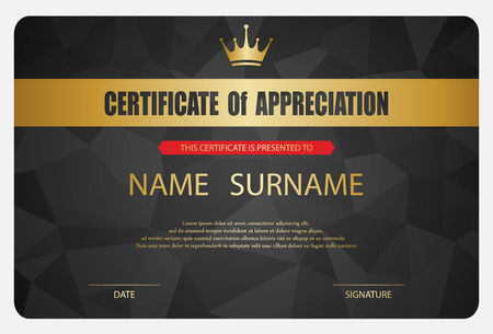 Vector certificate template.のイラスト素材