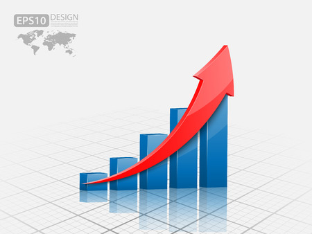 Vector illustration of 3d graphのイラスト素材