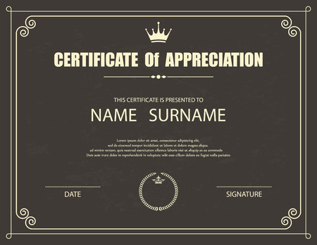 Vector certificate template.のイラスト素材