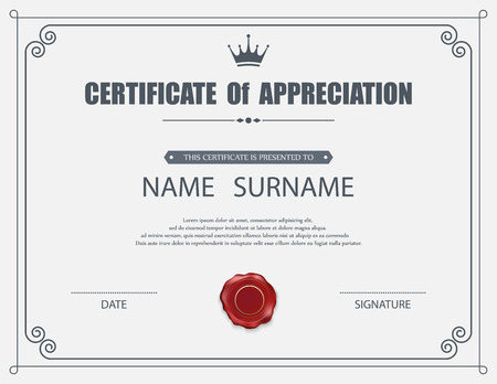 Vector certificate template.のイラスト素材