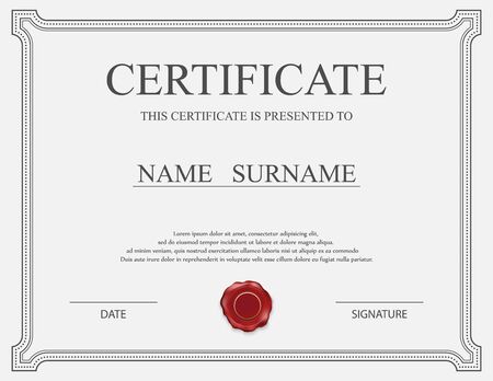 Vector certificate template.のイラスト素材