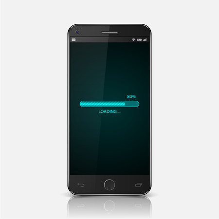 Smartphone with loading screen,vectorのイラスト素材