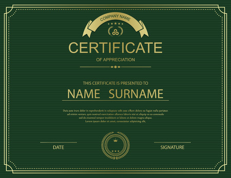 Vector certificate template.のイラスト素材