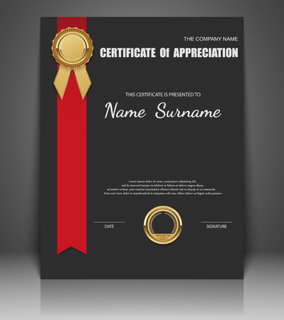 Vector certificate template.のイラスト素材