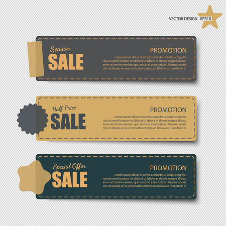 Cute note papers with sale promotion.のイラスト素材