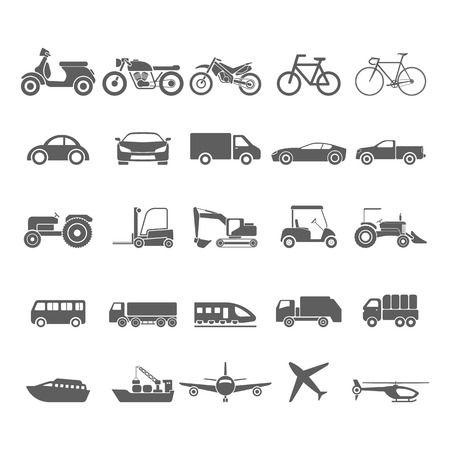 Transportation icon set.vectorのイラスト素材
