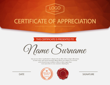 certificate template.のイラスト素材
