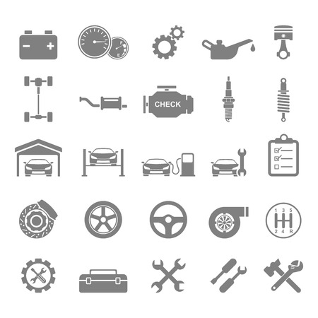  Auto repair Iconsのイラスト素材