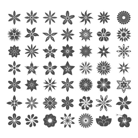 Flower icon setのイラスト素材