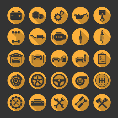 Auto repair Iconsのイラスト素材