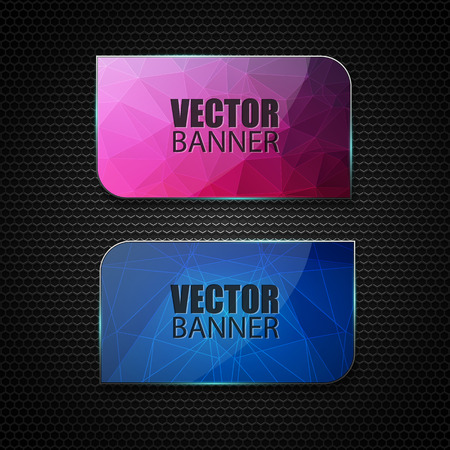 Abstract banner with polygon background, banner vectorのイラスト素材