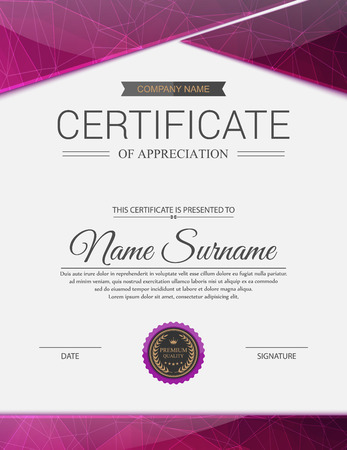 Vector certificate template.のイラスト素材