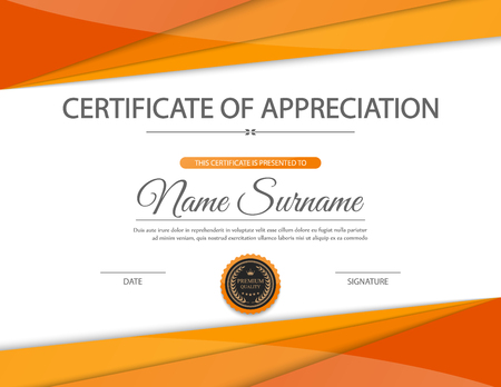 Vector certificate template.のイラスト素材