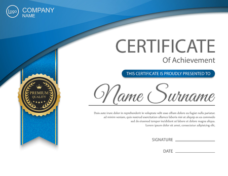 Vector certificate template.