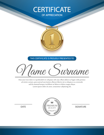 Certificate template, vectorのイラスト素材